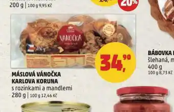 Penny Market Máslová vánočka karlova koruna nabídka