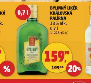 Penny Market Bylinný likér královská palírna nabídka