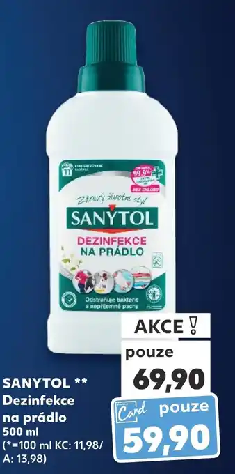 Kaufland SANYTOL Dezinfekce na prádlo nabídka