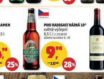 Penny Market Pivo radegast rázná 10 nabídka