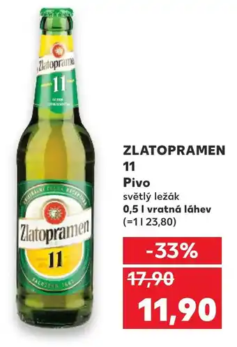 Kaufland ZLATOPRAMEN 11 Pivo nabídka