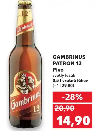 Kaufland GAMBRINUS PATRON 12 Pivo nabídka