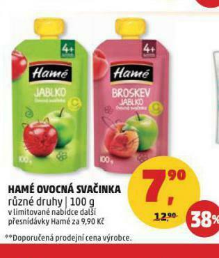 Penny Market Hamé ovocná svačinka nabídka