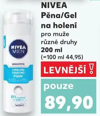 Kaufland NIVEA Pĕna/Gel na holení nabídka