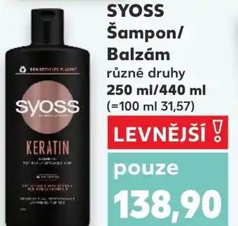 Kaufland SYOSS Šampon/ Balzám nabídka