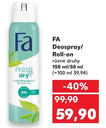 Kaufland FA Deospray/ Roll-on nabídka