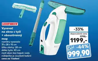 Kaufland Vysavač na okna s tyčí + oboustranný mop nabídka