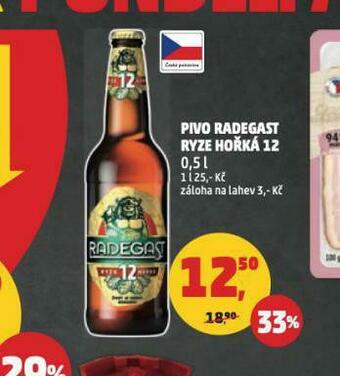 Penny Market Pivo radegast ryze hořká 12 nabídka