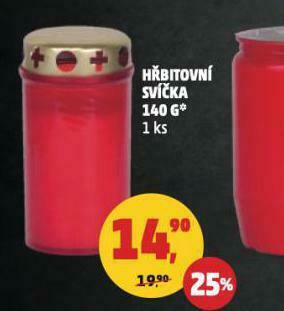 Penny Market Hřbitovní svíčka nabídka