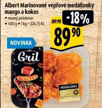 Albert Albert Marinované vepřové medailonky mango a kokos nabídka