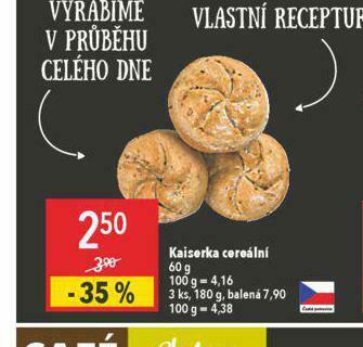 Globus Kaiserka cereální nabídka