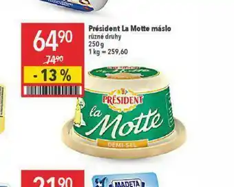 Globus Président la motte máslo nabídka