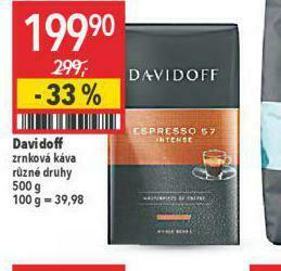 Globus Davidoff zrnková káva nabídka
