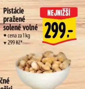 Albert Pistácie pražené solené volné nabídka