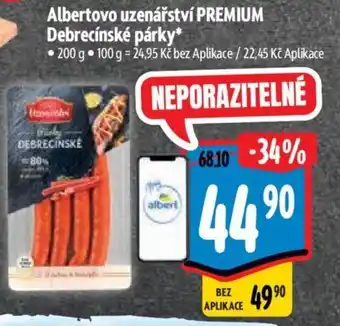 Albert Albertovo uzenářství PREMIUM Debrecínské párky nabídka