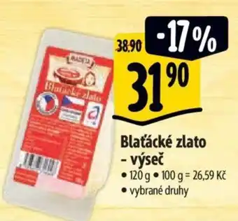 Albert Blaťácké zlato - výseč nabídka