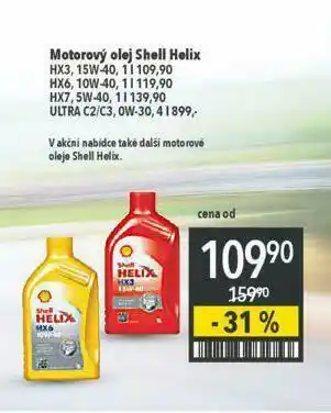 Globus Motorový olej shell helix 5w-40 nabídka