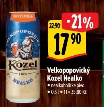 Albert Velkopopovický Kozel Nealko nabídka