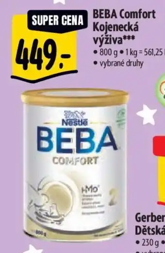 Albert BEBA Comfort Kojenecká výživa nabídka