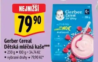 Albert Gerber Cereal Dětská mléčná kaše nabídka