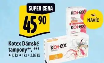 Albert Kotex Dámské tampony nabídka