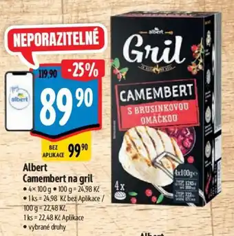 Albert Albert Camembert na gril nabídka