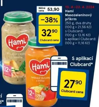 Tesco Hami Masozeleninový příkrm nabídka