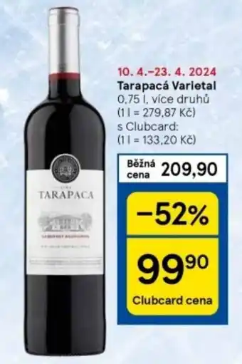 Tesco Tarapacá Varietal nabídka