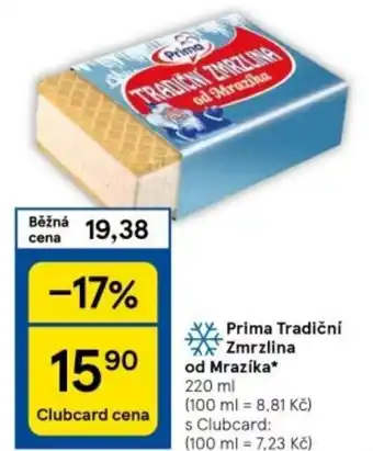 Tesco Prima Tradiční Zmrzlina od Mrazíka nabídka