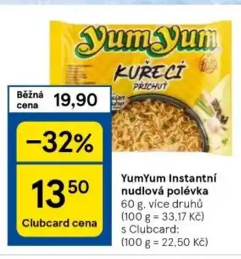 Tesco YumYum Instantní nudlová polévka nabídka