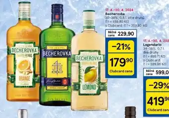 Tesco Becherovka nabídka