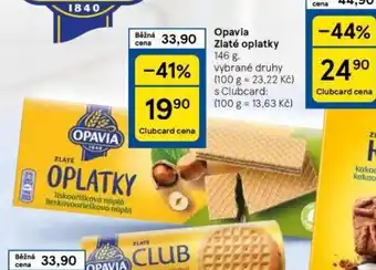 Tesco Opavia zlaté oplatky nabídka