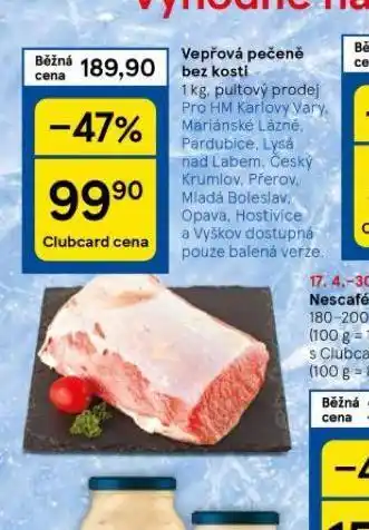 Tesco Vepřová pečeně bez kosti nabídka