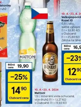 Tesco Mattoni ochucená nabídka