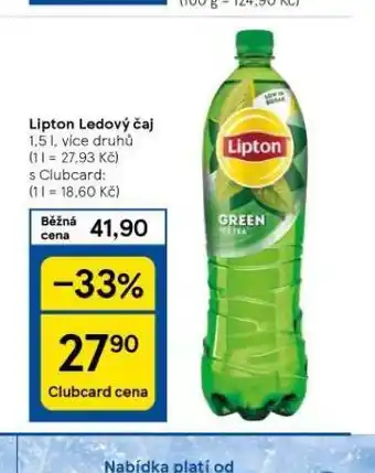 Tesco Lipton ledový čaj nabídka