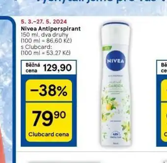 Tesco Nivea antiperspirant nabídka