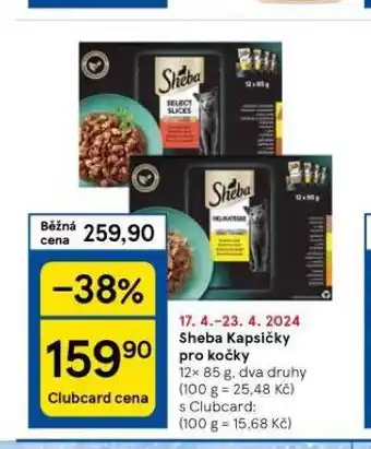 Tesco Sheba kapsičky pro kočky nabídka