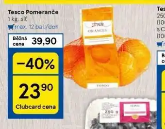 Tesco Pomeranče nabídka