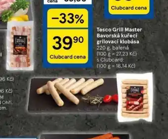 Tesco Tesco grill master bavorská kuřecí grilovací klobása nabídka