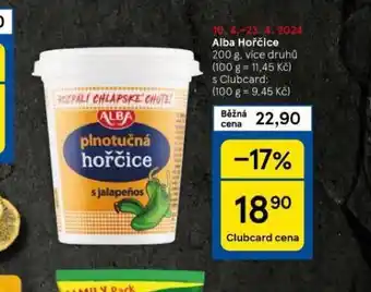 Tesco Alba hořčice nabídka