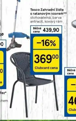 Tesco Zahradní židle s ratanovým vzorem nabídka