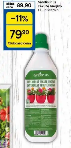 Tesco Sandis plus tekuté hnojivo nabídka