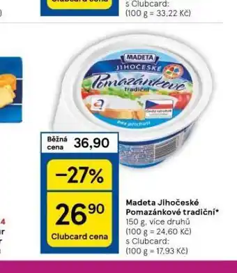 Tesco Madeta jihočeské pomazánkové tradiční nabídka