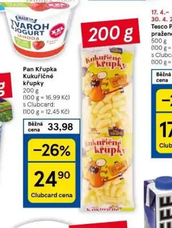 Tesco Pan křupka kukuřičné křupky nabídka