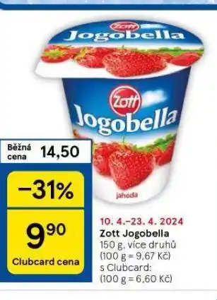 Tesco Zott jogobella nabídka