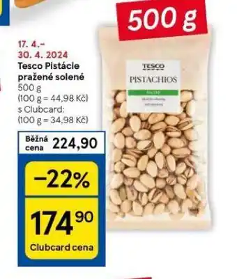 Tesco Tesco pistácie pražené solené nabídka