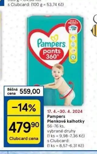 Tesco Pampers dětské plenky nabídka