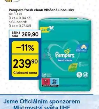 Tesco Pampers dětské vlhčené ubrousky nabídka