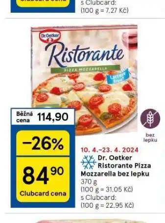 Tesco Dr. oetker pizza ristorante nabídka