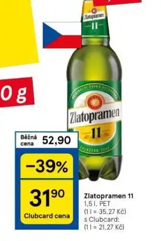 Tesco Pivo zlatopramen 11 nabídka